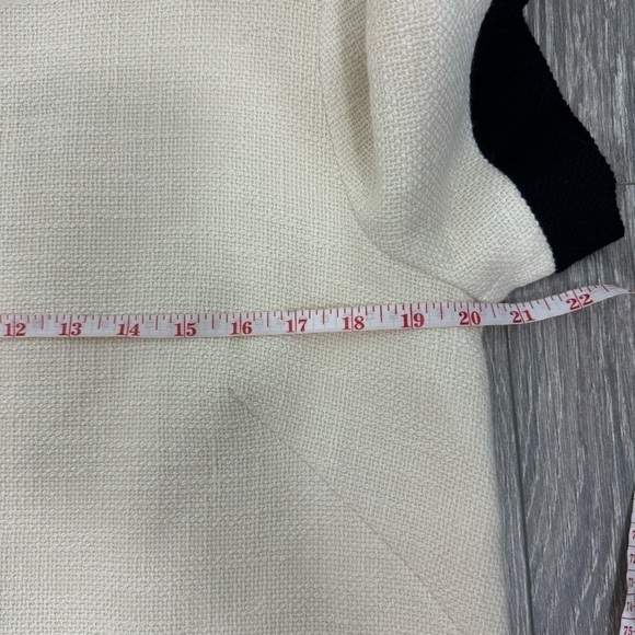 Max Mara Cream Contrast Cuff Dress Classic Shift Style Women’s 16 - Picture 7 of 9